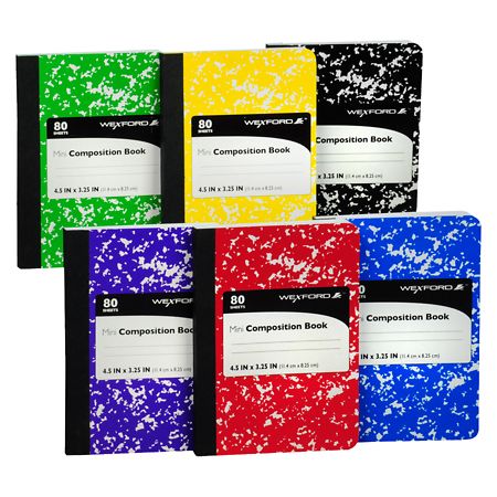 Wexford Composition Book 4.5 x 3.25 Inch Assorted