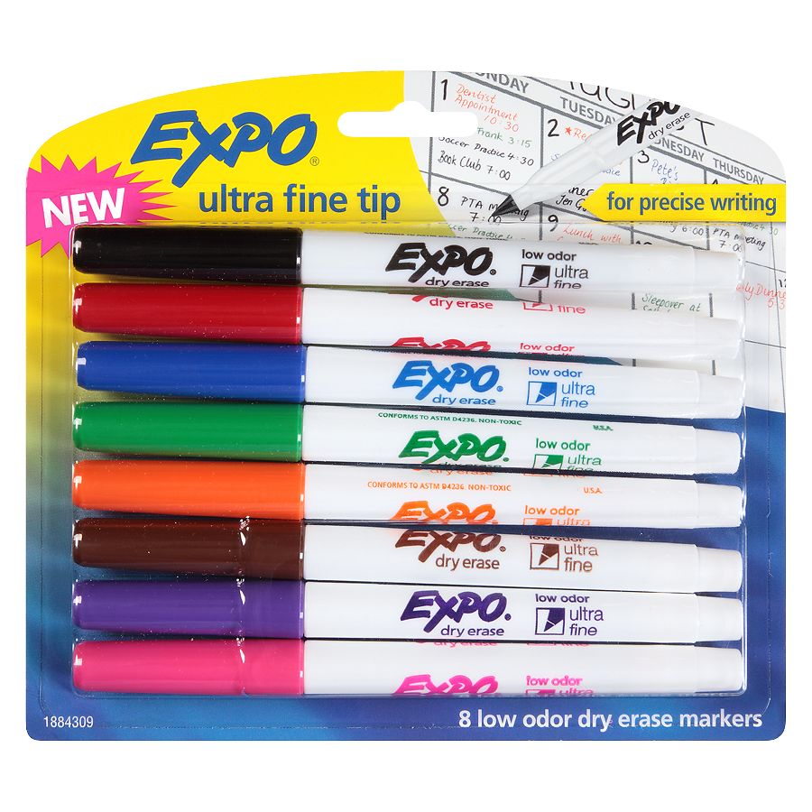Expo　Marker　Erase　Dry　Walgreens　Assorted　Ultra　Fine　Colors