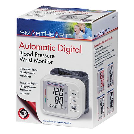 Veridian Healthcare SmartHeart Automatic Wrist Digital Blood Pressure Monitor White