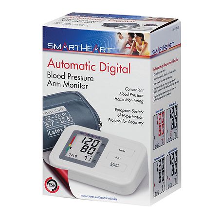 Veridian Healthcare SmartHeart Automatic Arm Digital Blood Pressure Monitor White