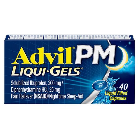 Advil PM Liqui-Gels Pain Reliever & Nighttime Sleep Aid