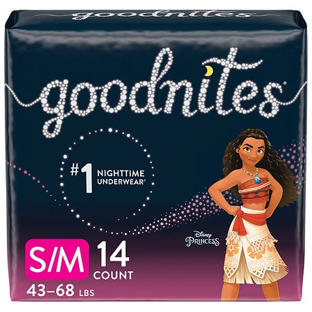 goodnites Girls' Nighttime Bedwetting Underwear S/ M