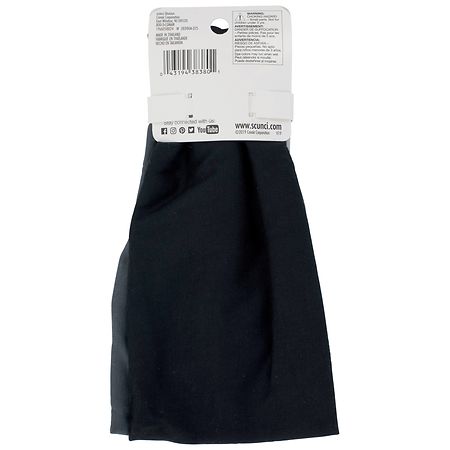 Scunci Extra Wide Stretchy Headwraps Black and Charcoal Grey