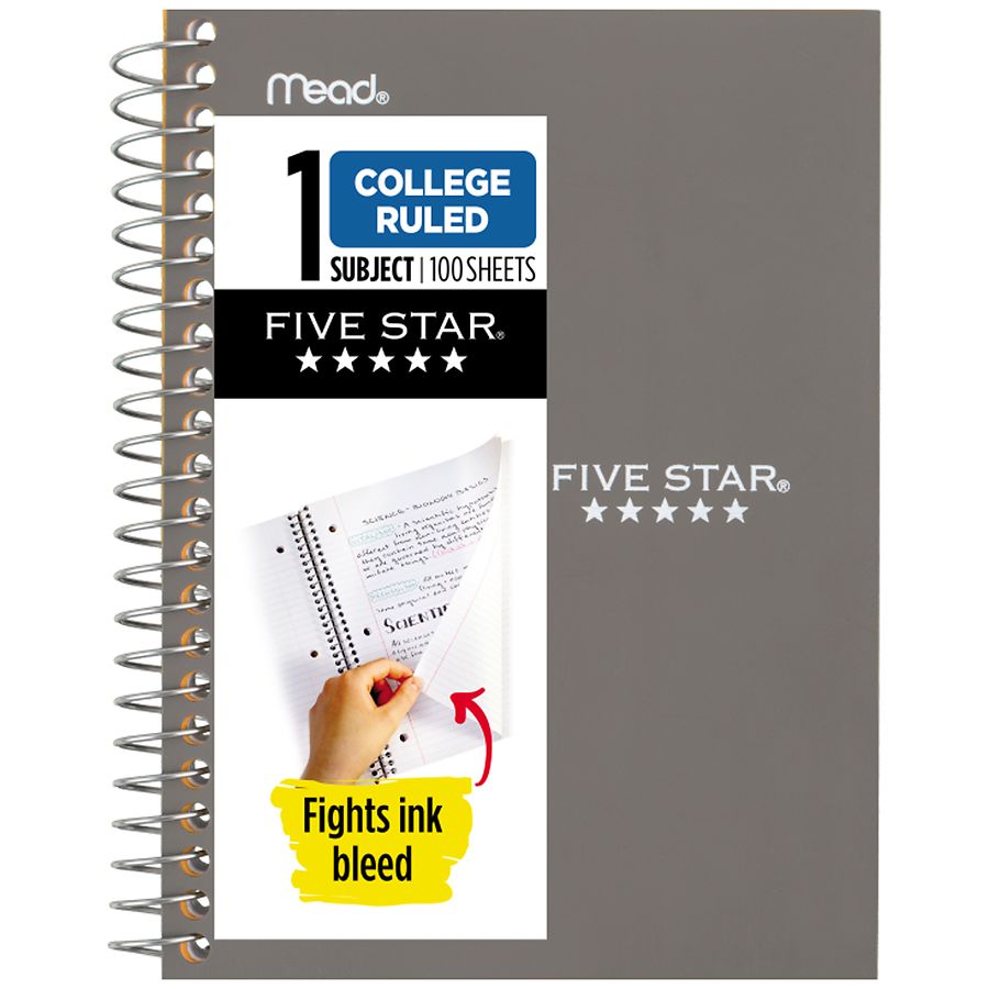 Five Star Personal Spiral Notebook, College Ruled, 7 x 4 3/8, Seaglass  (450022CH1-WMT-MOD)