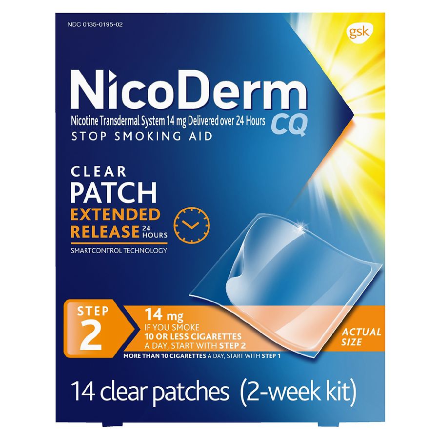 Nicoderm Step 2 Nicotine Patches to Stop Smoking, NicoDerm CQ or Nicorette Coupon