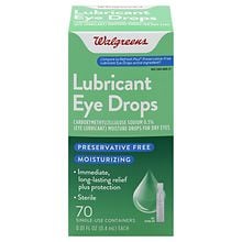 Walgreens Sterile Lubricant Eye Drops, Single Use | Walgreens