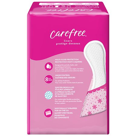 Carefree Original Ultra-Thin Panty Liners, Long, Unscented - 92
