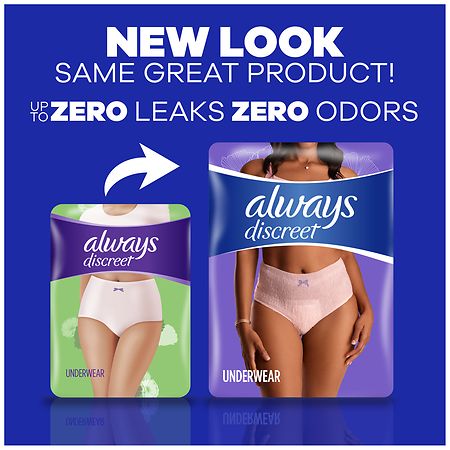 Always Discreet Adult Incontinence Underwear for Women, S/M, 32 CT  37000887553