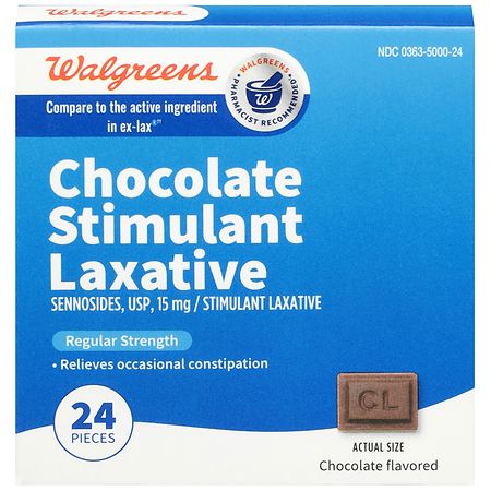 Walgreens Stimulant Laxative Pieces Chocolate