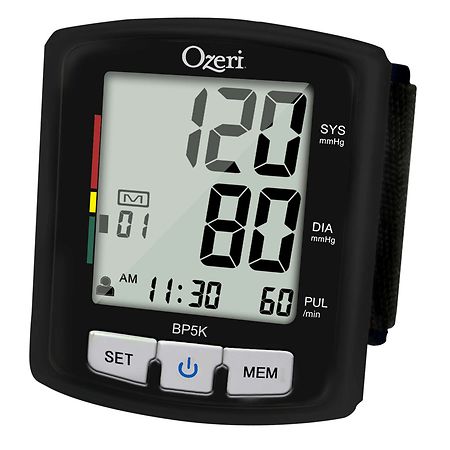 Ozeri BP5K Voice-Guided Blood Pressure Monitor with Smart Hypertension Indicator Black