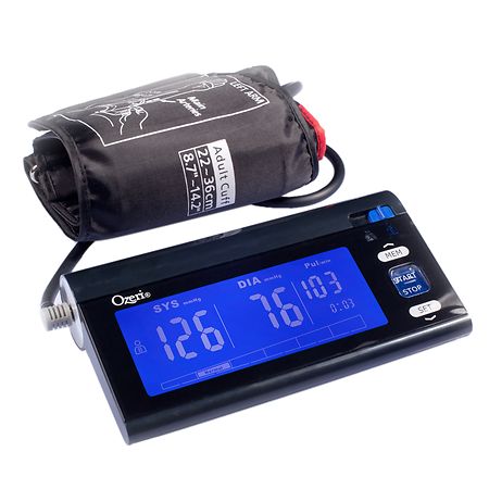 Ozeri BP3T Upper Arm Blood Pressure Monitor with Intelligent Hypertension  Detection Black