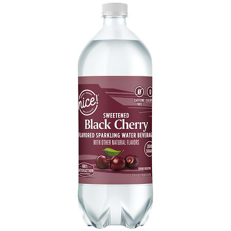 Nice! Flavored Sparkling Water Beverage Black Cherry