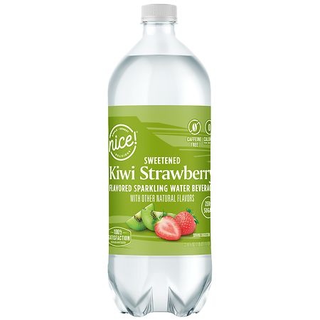 Nice! Flavored Sparkling Water Beverage Kiwi Strawberry