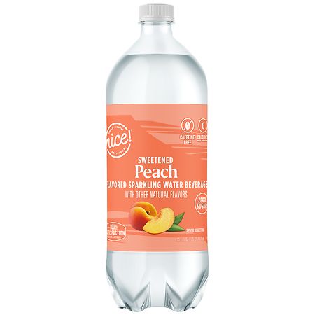 Nice! Flavored Sparkling Water Beverage Peach