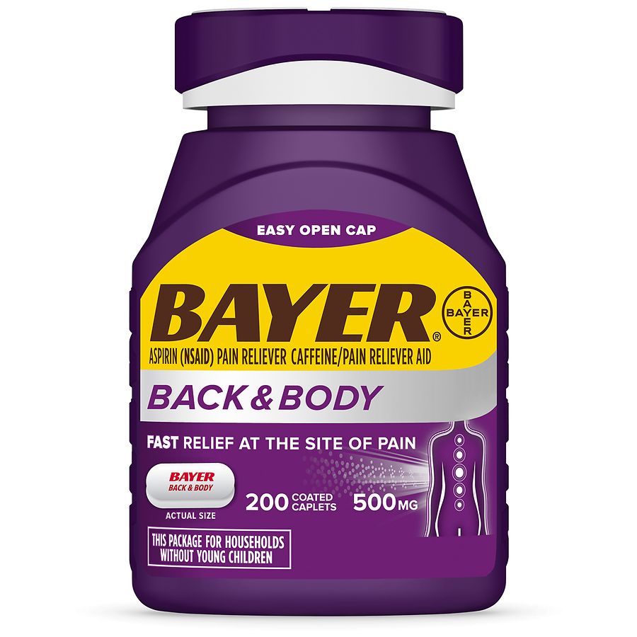 Bayer Back & Body Aspirin 500 mg, Pain Reliever Caplets