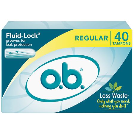 o.b. Original Applicator-Free Tampons, Regular Unscented