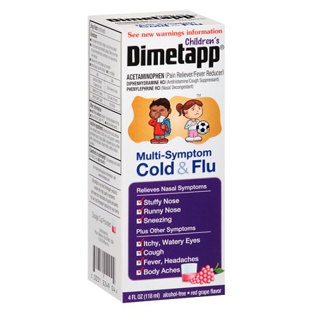 Dimetapp Multi Symptom Cold and Flu Red Grape
