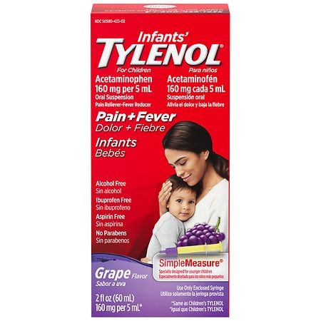Infants' TYLENOL Acetaminophen Liquid Medicine Grape