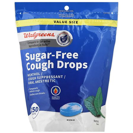 Walgreens Sugar-Free Cough Drops Menthol
