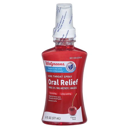 Walgreens Oral Relief Sore Throat Spray Cherry