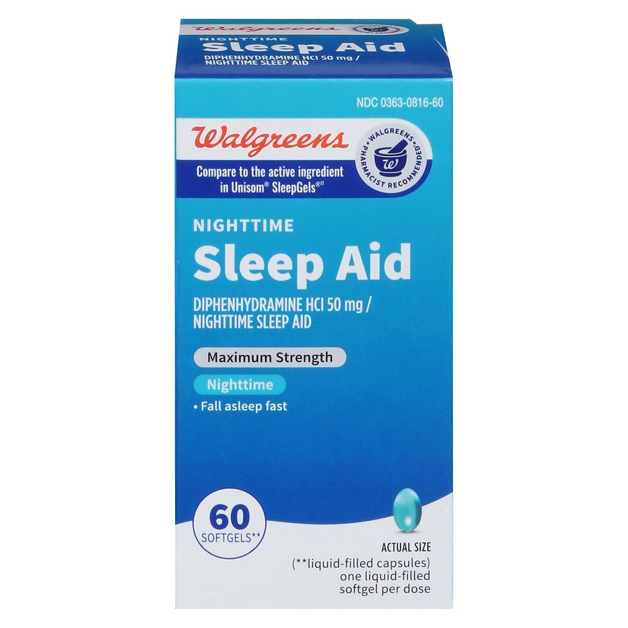 Walgreens Nighttime Sleep Aid Softgels Walgreens