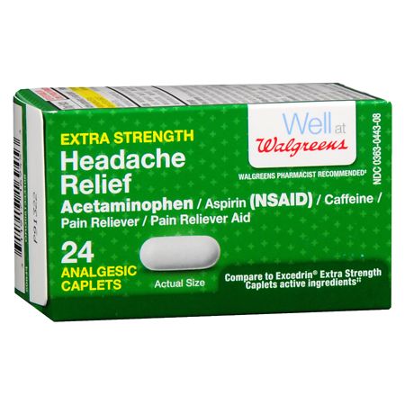 UPC 311917169453 product image for Walgreens Extra Strength Headache Relief Caplets - 100.0 ea | upcitemdb.com