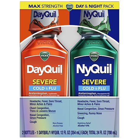 Vicks Dayquil Nyquil Severe Cold, Flu and Congestion Original