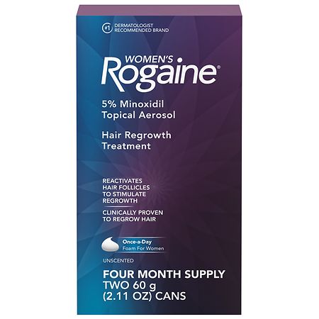 Rogaine Women's 5% Minoxidil Foam For Hair Regrowth Unscented