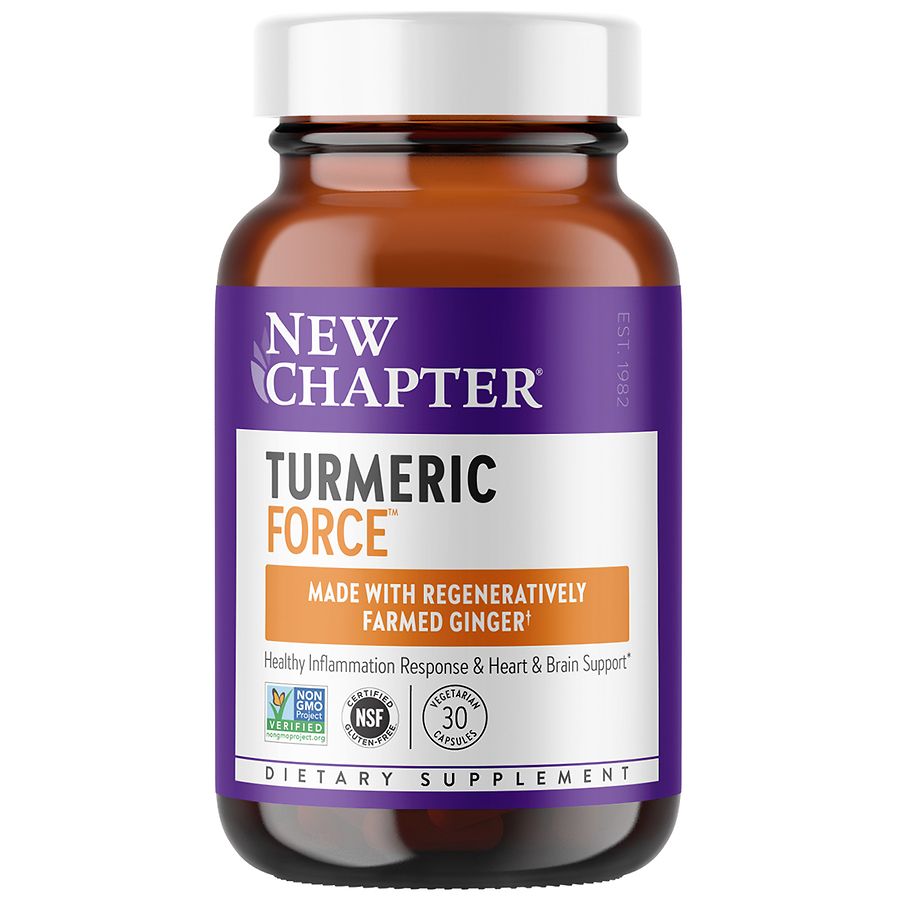 New Chapter Turmeric Force, One Daily Curcumin Supplement, Vegetarian Capsules