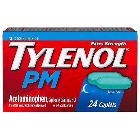 TYLENOL PM Extra Strength Pain Reliever & Sleep Aid Caplets