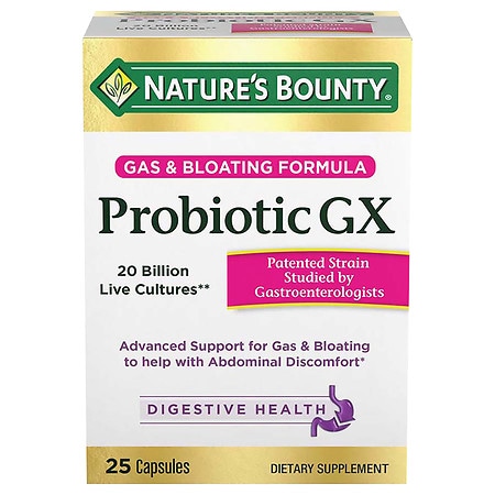 Nature's Bounty Probiotic GX Gas & Bloating Formula, Capsules