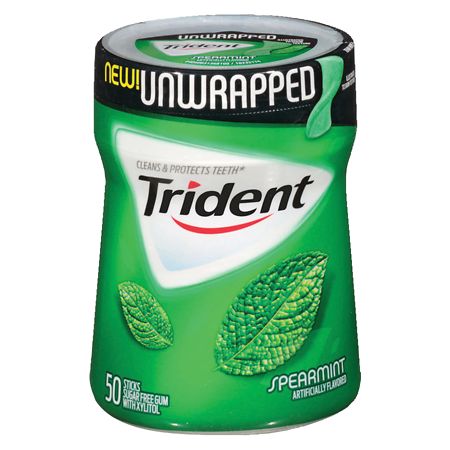 Trident Unwrapped Sugar Free Gum Spearmint