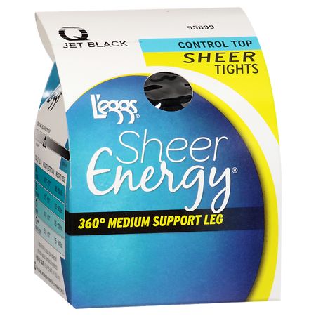 L'eggs Sheer Energy Women's Sheer Tights - Black : Target
