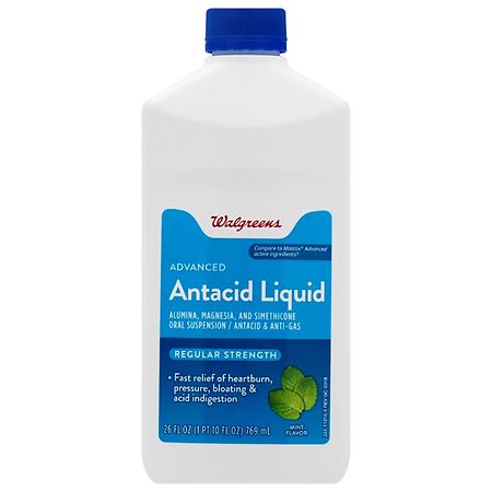 Walgreens Advanced Antacid Liquid Mint