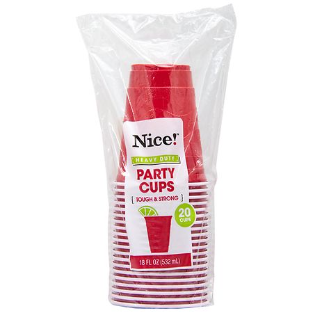 Nice! Premium Plastic Cups 18 oz