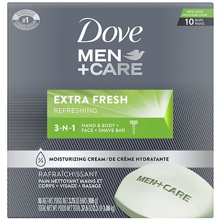 UPC 011111458710 product image for Dove Men+Care Body and Face Bar Extra Fresh - 1.0 ea x 10 pack | upcitemdb.com