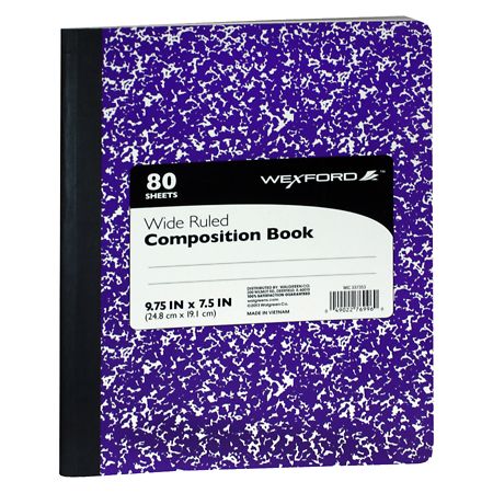 Wexford Composition Book Purple/White