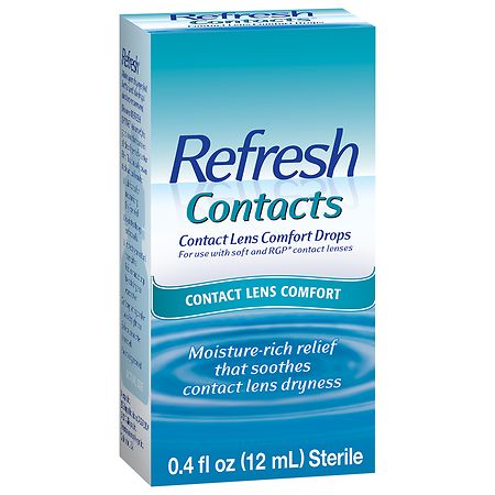 Refresh Contacts Contact Lens Comfort Moisture Drops for Dry Eyes