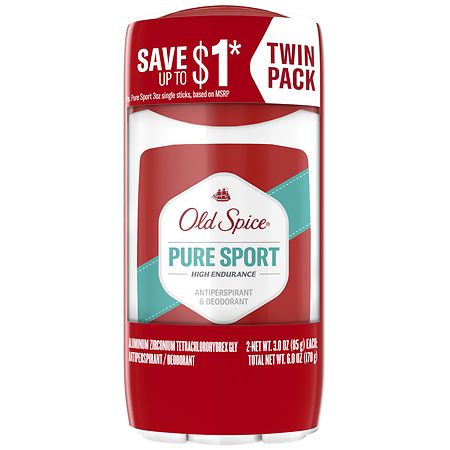 Old Spice High Endurance Invisible Solid Antiperspirant and Deodorant for Men Pure Sport