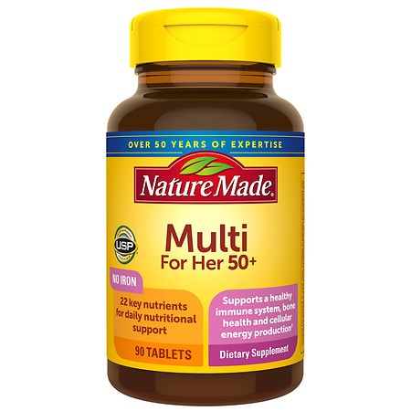 Nature Made Multivitamin For Her 50+ Tablets with No Iron