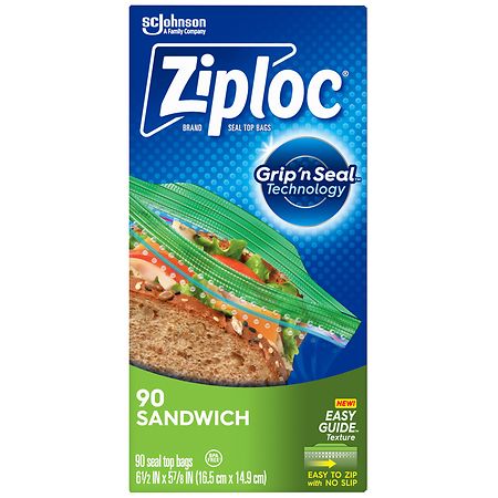 Ziploc Plastic Sandwich Bags