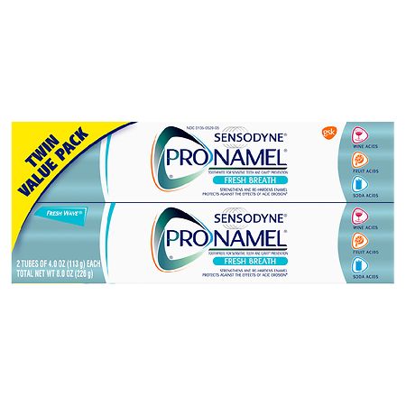 Sensodyne Pronamel Fresh Breath Enamel Toothpaste For Sensitive Teeth Fresh Wave