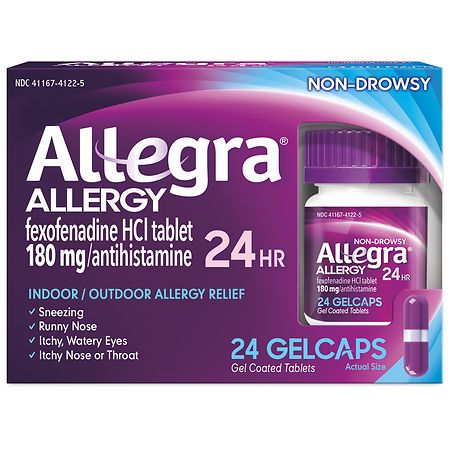 Allegra Adult 24HR Gelcaps 180 mg, Allergy Relief