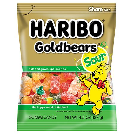 Haribo Sour Gold Bears Gummi Candy Pineapple