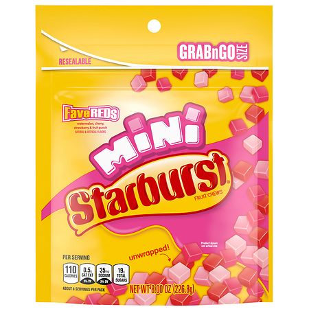 Starburst Mini Fruit Chewy Candy FaveREDS