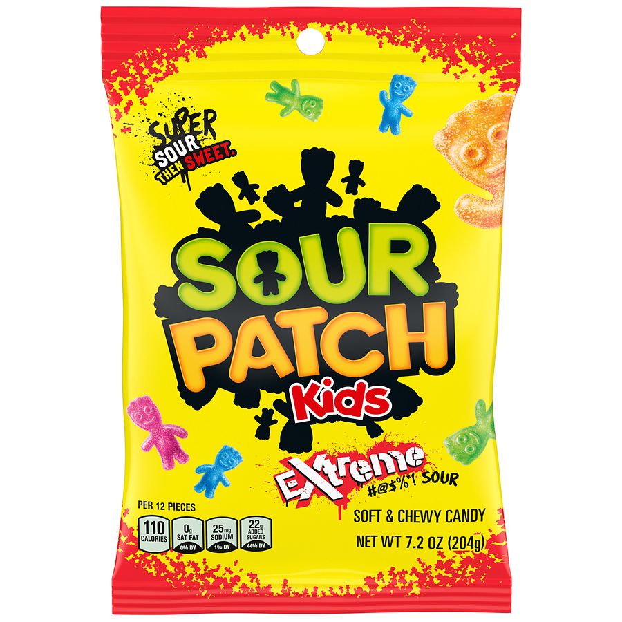 Sour Patch Kids Extreme Sour Soft & Chewy Candy Assorted