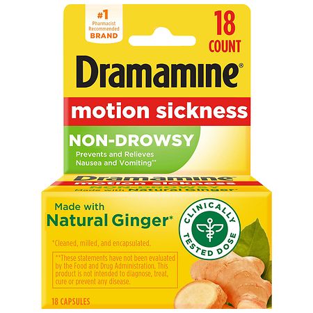 Dramamine Non-Drowsy Naturals Motion Sickness Relief Capsules