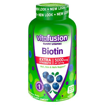 UPC 027917000268 product image for Vitafusion Extra Strength Biotin Gummy Vitamins Blueberry - 100.0 ea | upcitemdb.com