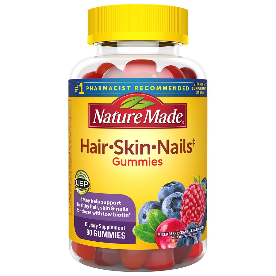 Hair Skin and Nails with 2500 mcg of Biotin