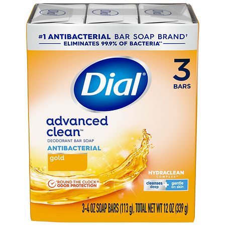 Dial Antibacterial Deodorant Bar Soap Gold, Gold Gold